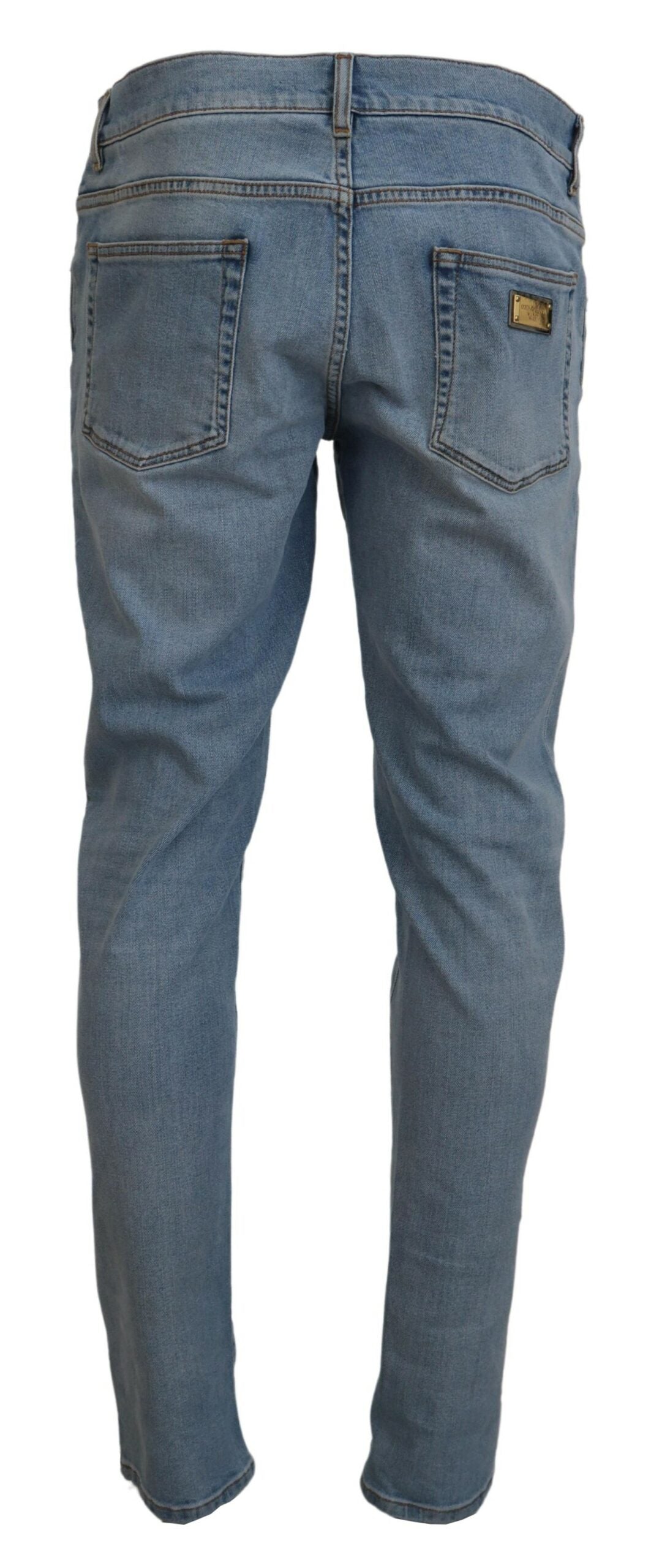 Pantalon en denim bleu clair élégant coupe slim Dolce &amp; Gabbana