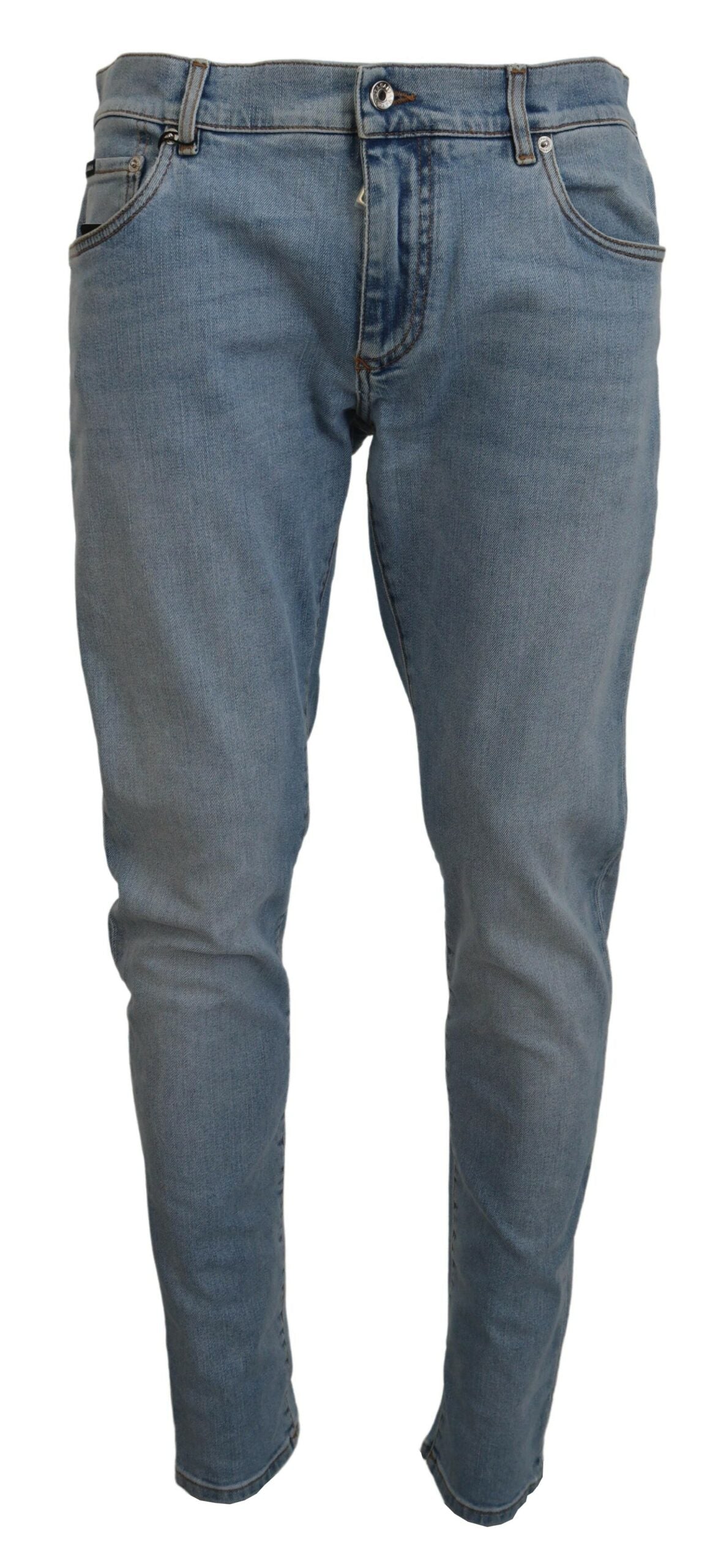 Pantalon en denim bleu clair élégant coupe slim Dolce &amp; Gabbana