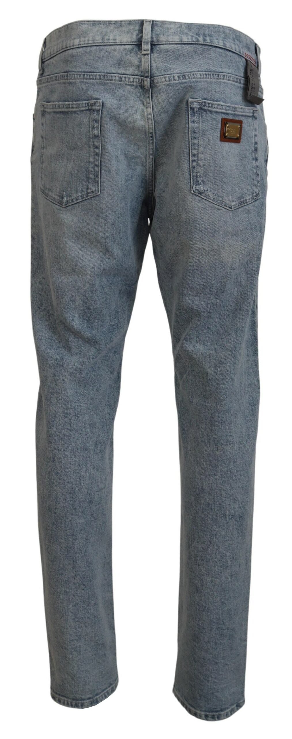 Pantalon en denim bleu clair élégant coupe slim Dolce &amp; Gabbana