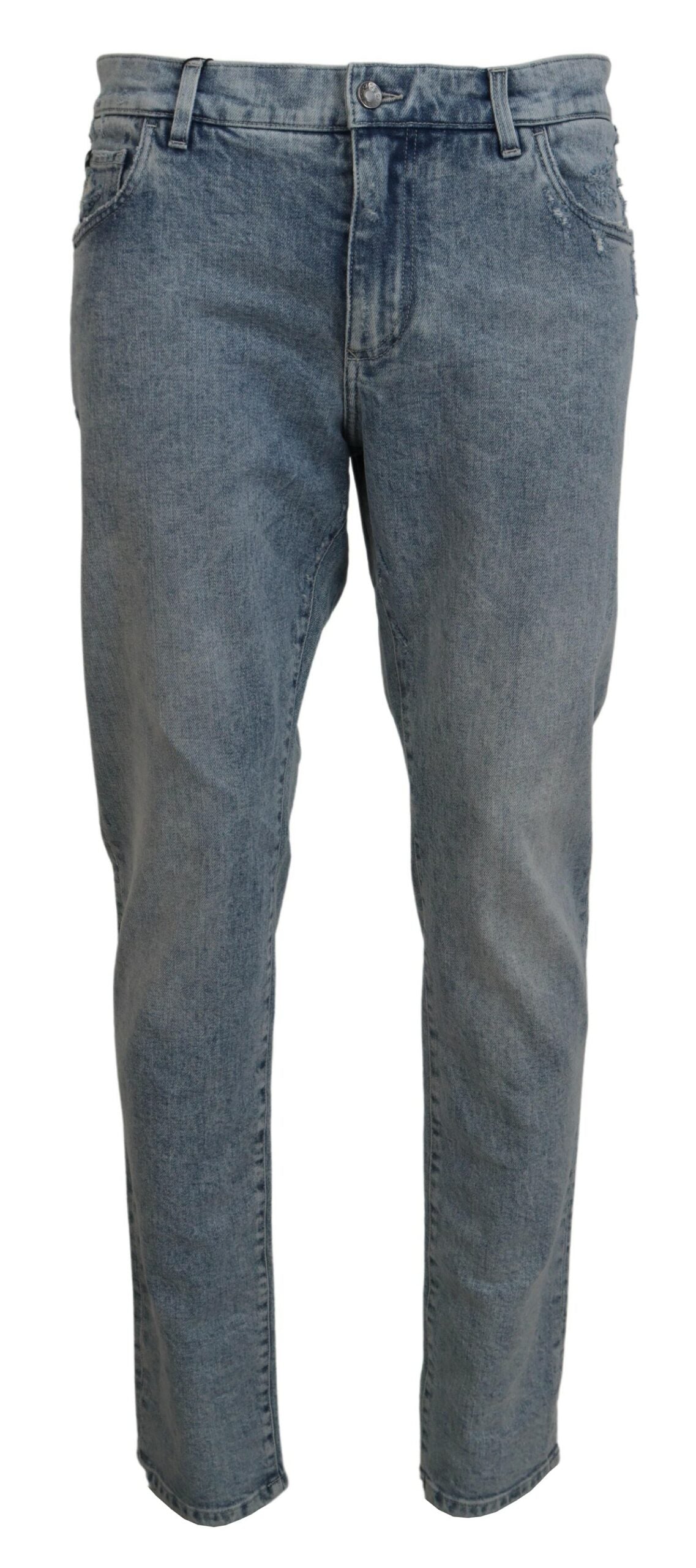 Pantalon en denim bleu clair élégant coupe slim Dolce &amp; Gabbana