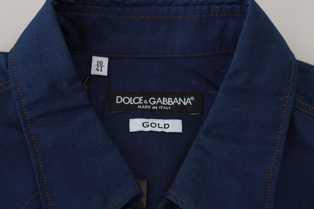 Camisa vaquera elegante e informal de color azul de Dolce &amp; Gabbana