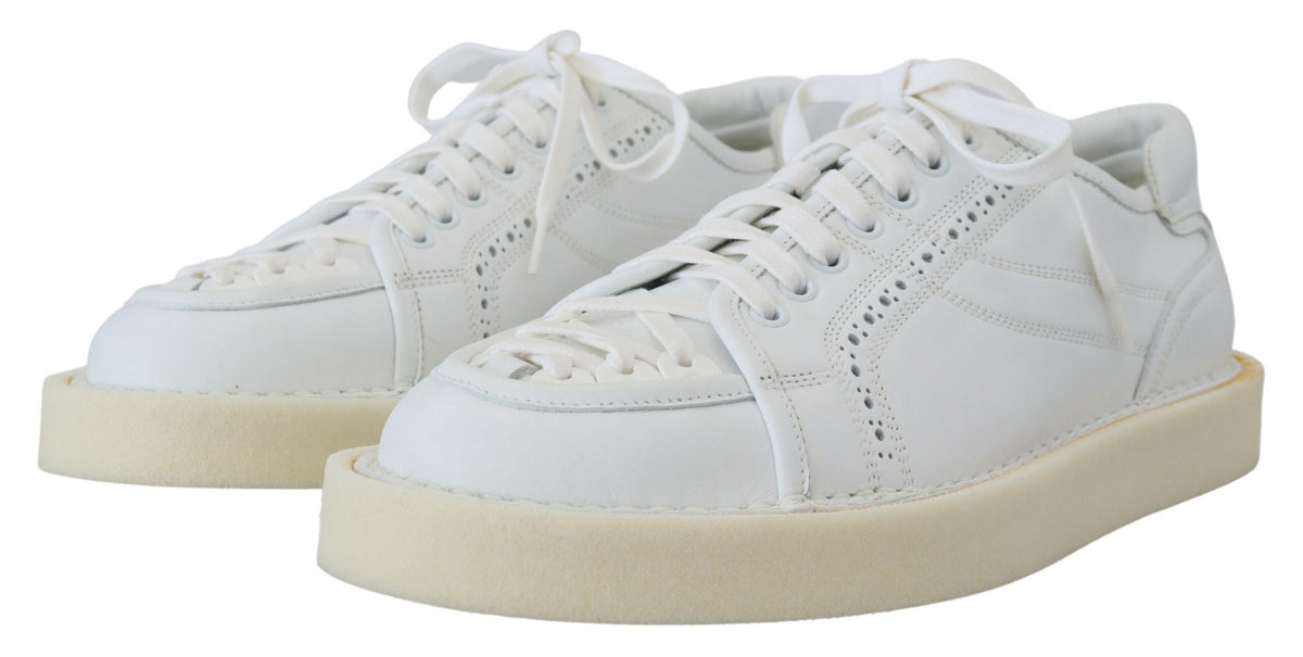 Baskets Oxford basses blanches élégantes Dolce &amp; Gabbana