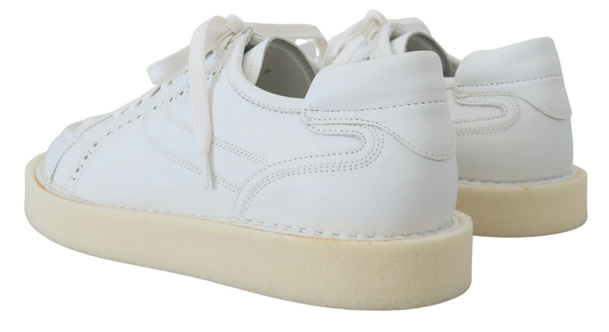 Baskets Oxford basses blanches élégantes Dolce &amp; Gabbana