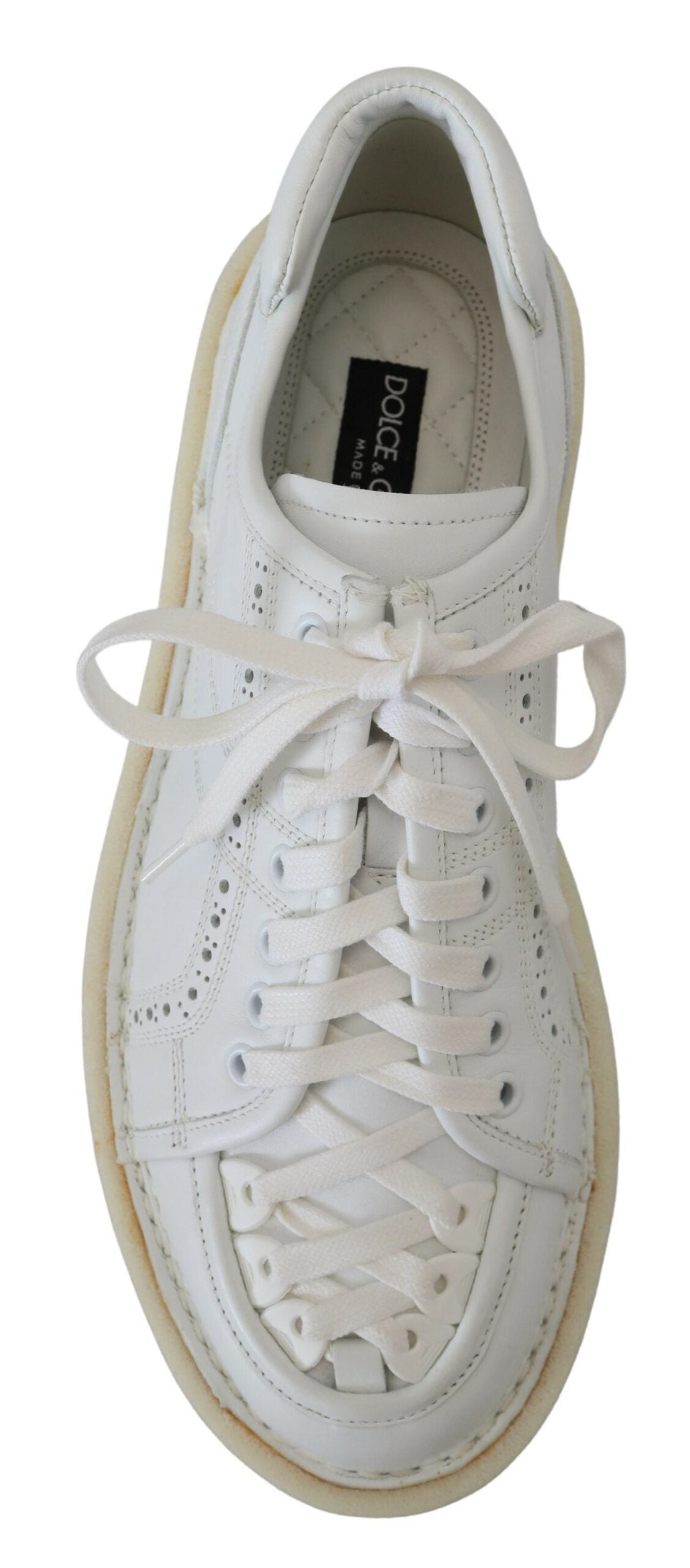 Baskets Oxford basses blanches élégantes Dolce &amp; Gabbana