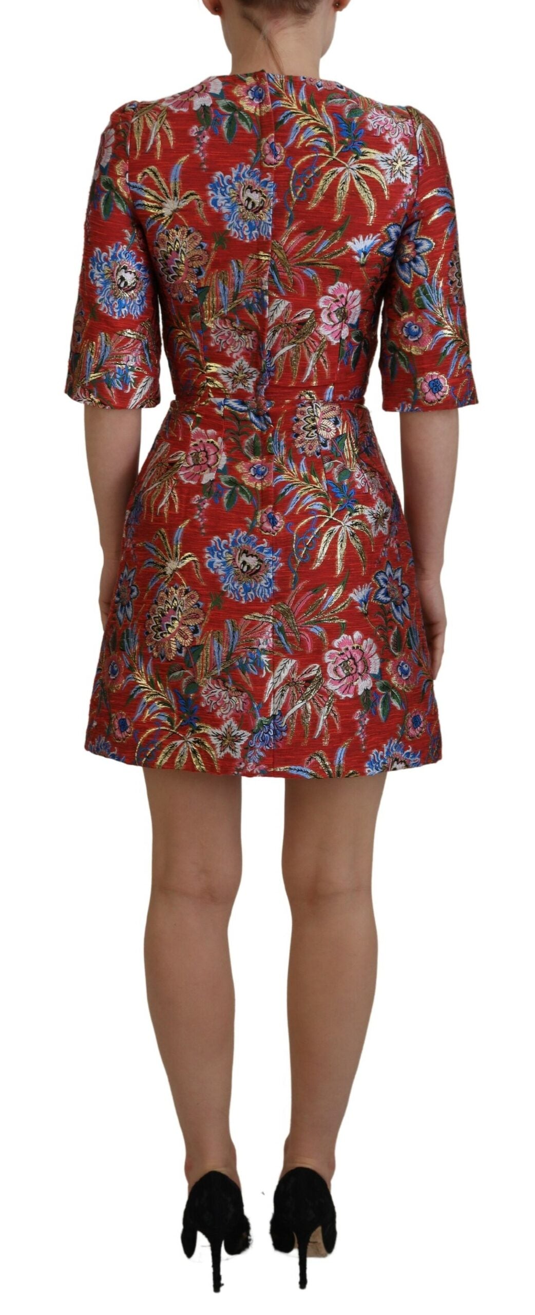 Robe courte trapèze rouge élégante de Dolce &amp; Gabbana