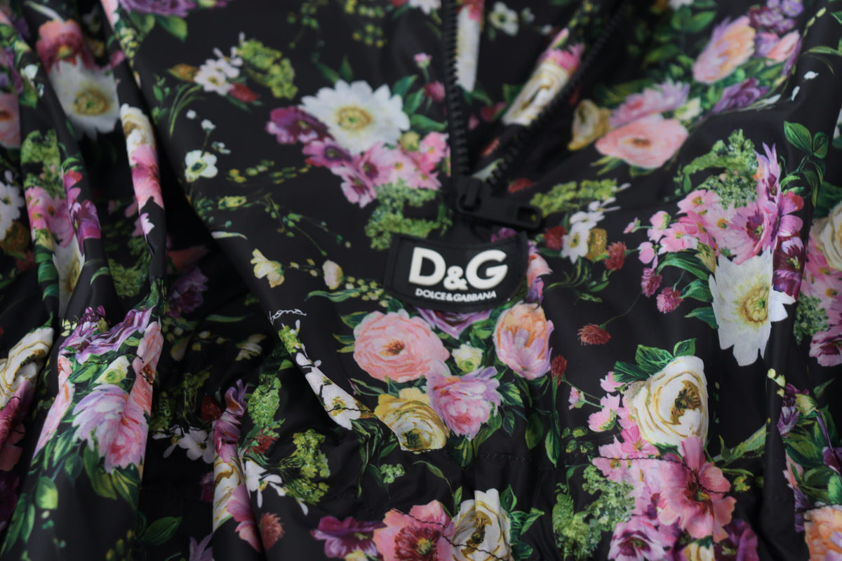 Elegante minivestido floral con detalle de logotipo de Dolce &amp; Gabbana