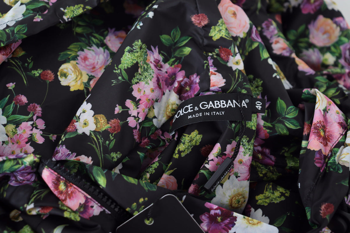 Elegante minivestido floral con detalle de logotipo de Dolce &amp; Gabbana