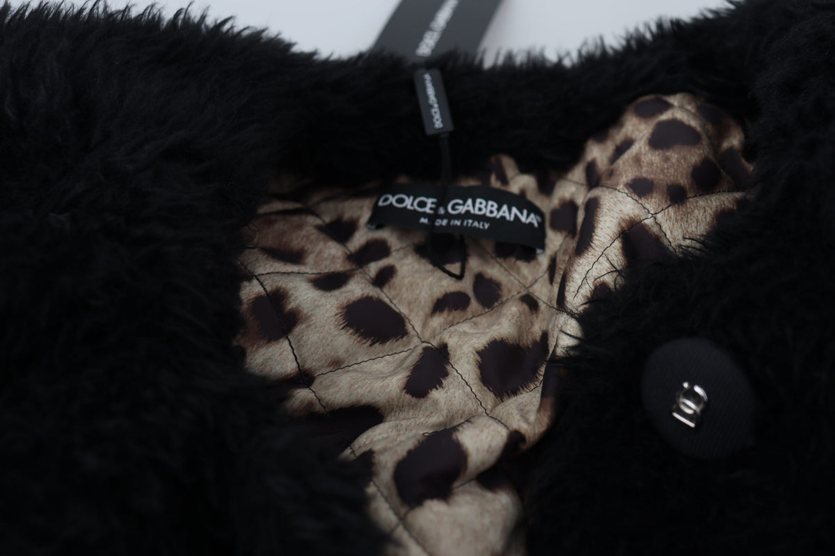 Chaqueta elegante de mezcla de cachemira negra de Dolce &amp; Gabbana