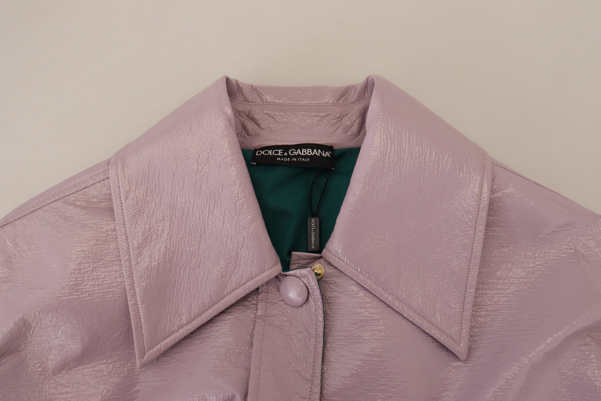 Chaqueta corta elegante morada de Dolce &amp; Gabbana: una declaración de estilo