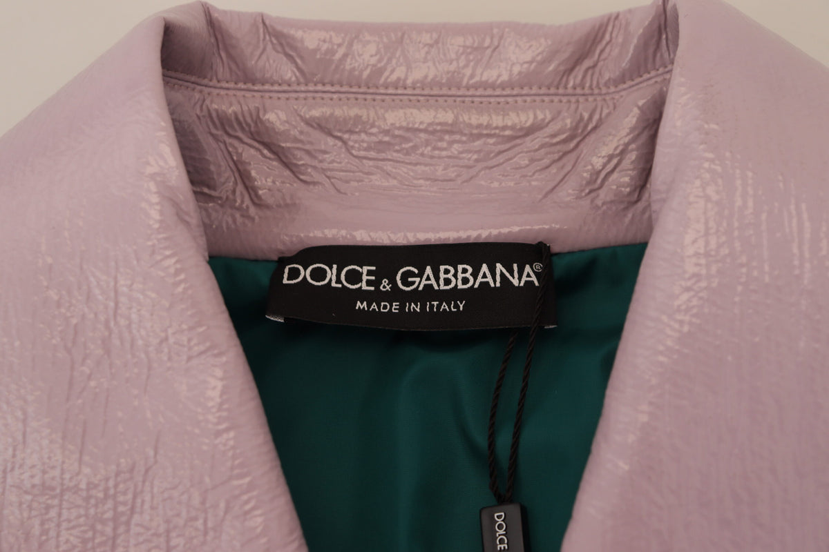 Chaqueta corta elegante morada de Dolce &amp; Gabbana: una declaración de estilo