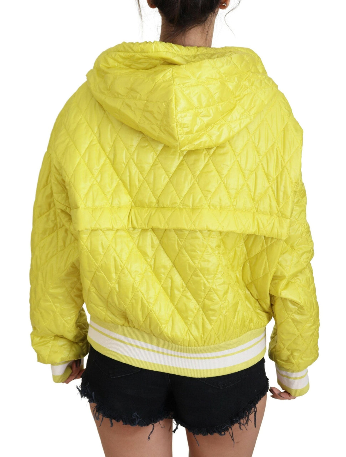 Dolce & Gabbana Elegant Yellow Hooded Jacket