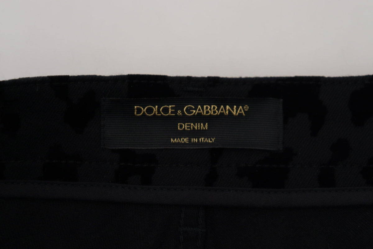 Dolce & Gabbana Elegant High Waist Denim Hot Pants Shorts