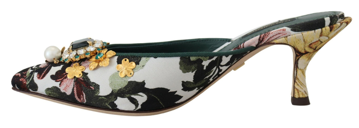 Sandales plates de luxe multicolores Dolce &amp; Gabbana