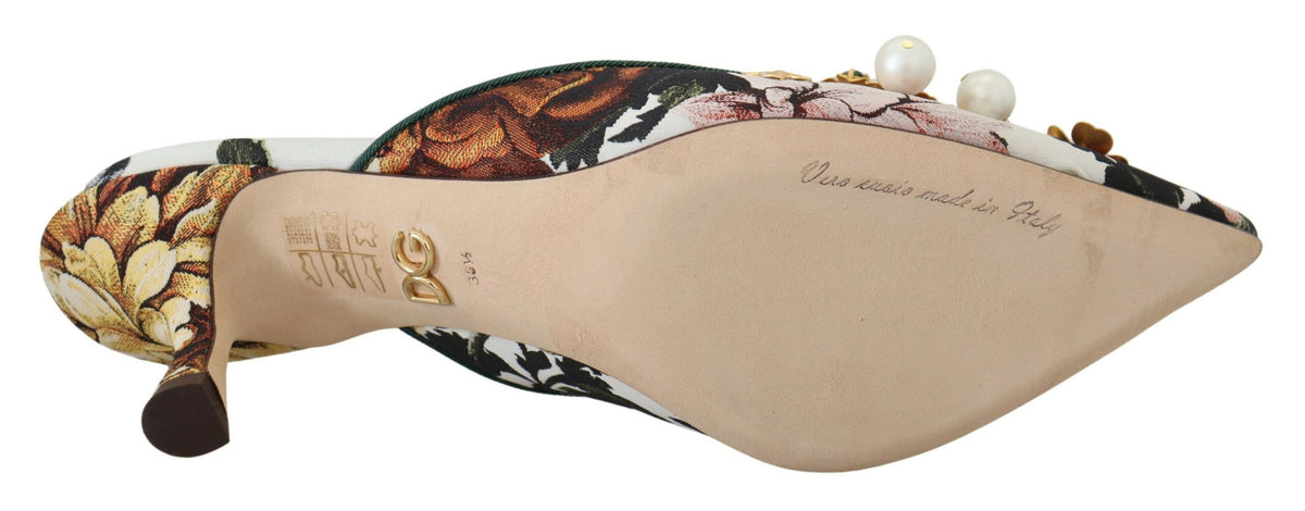 Sandales plates de luxe multicolores Dolce &amp; Gabbana