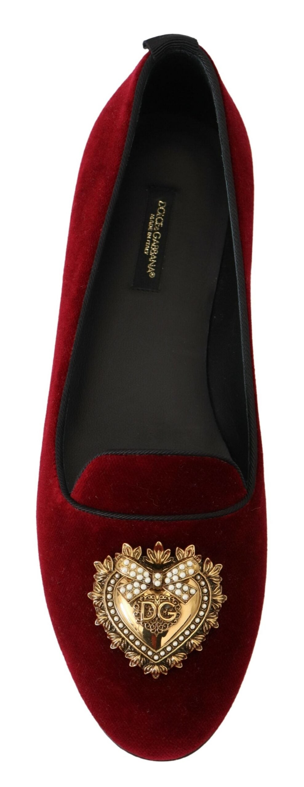 Mocassins en velours bordeaux Devotion de Dolce &amp; Gabbana