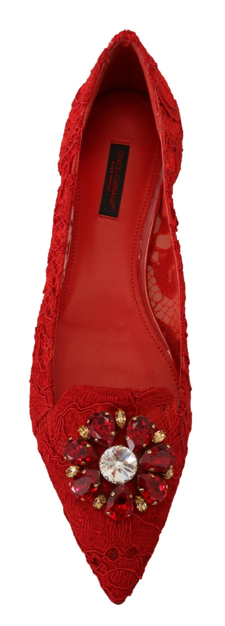 Ballerines Dolce &amp; Gabbana ornées de cristaux rouges