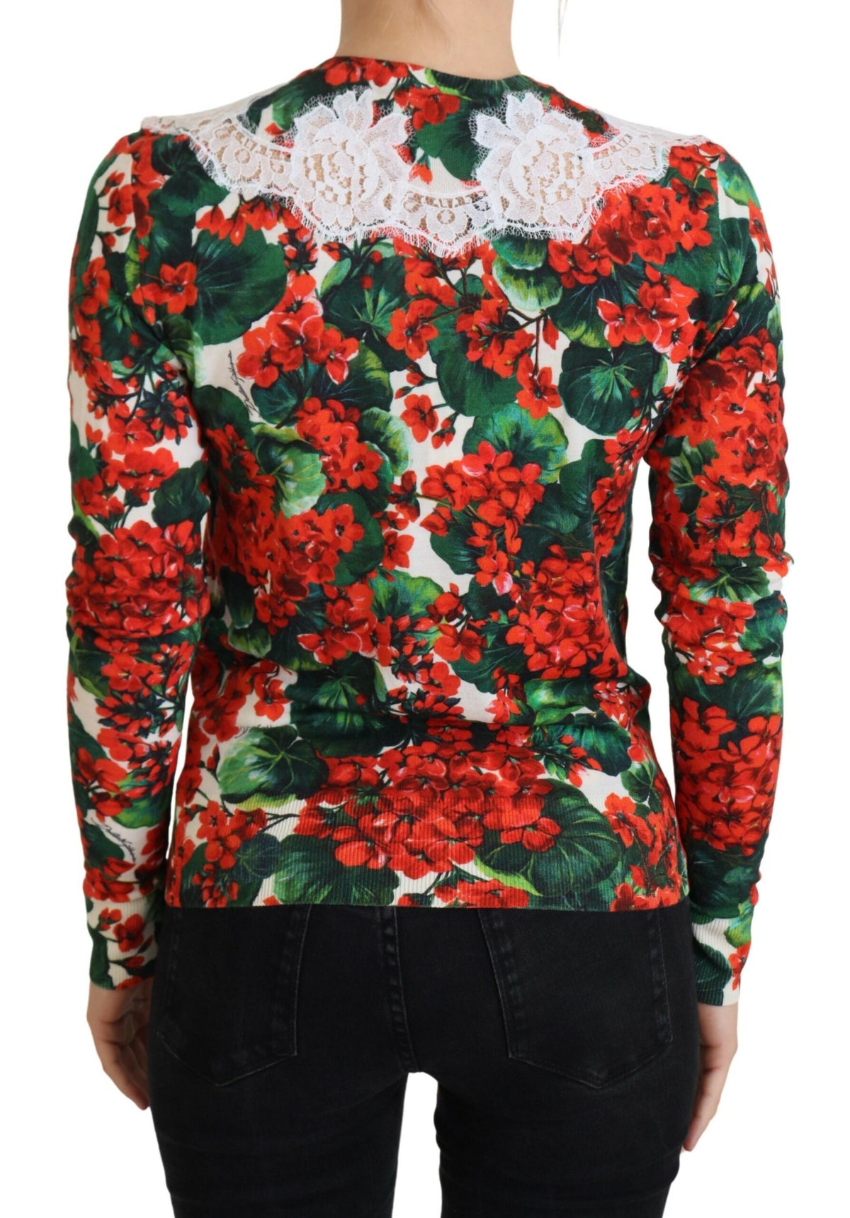 Cardigan ras du cou fleuri élégant Dolce &amp; Gabbana