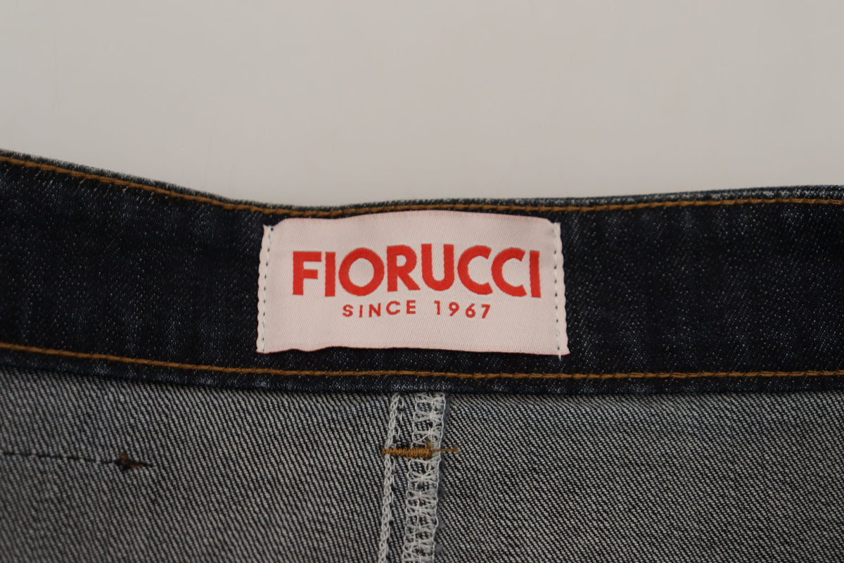 Jupe en jean bleu foncé taille moyenne chic de Fiorucci