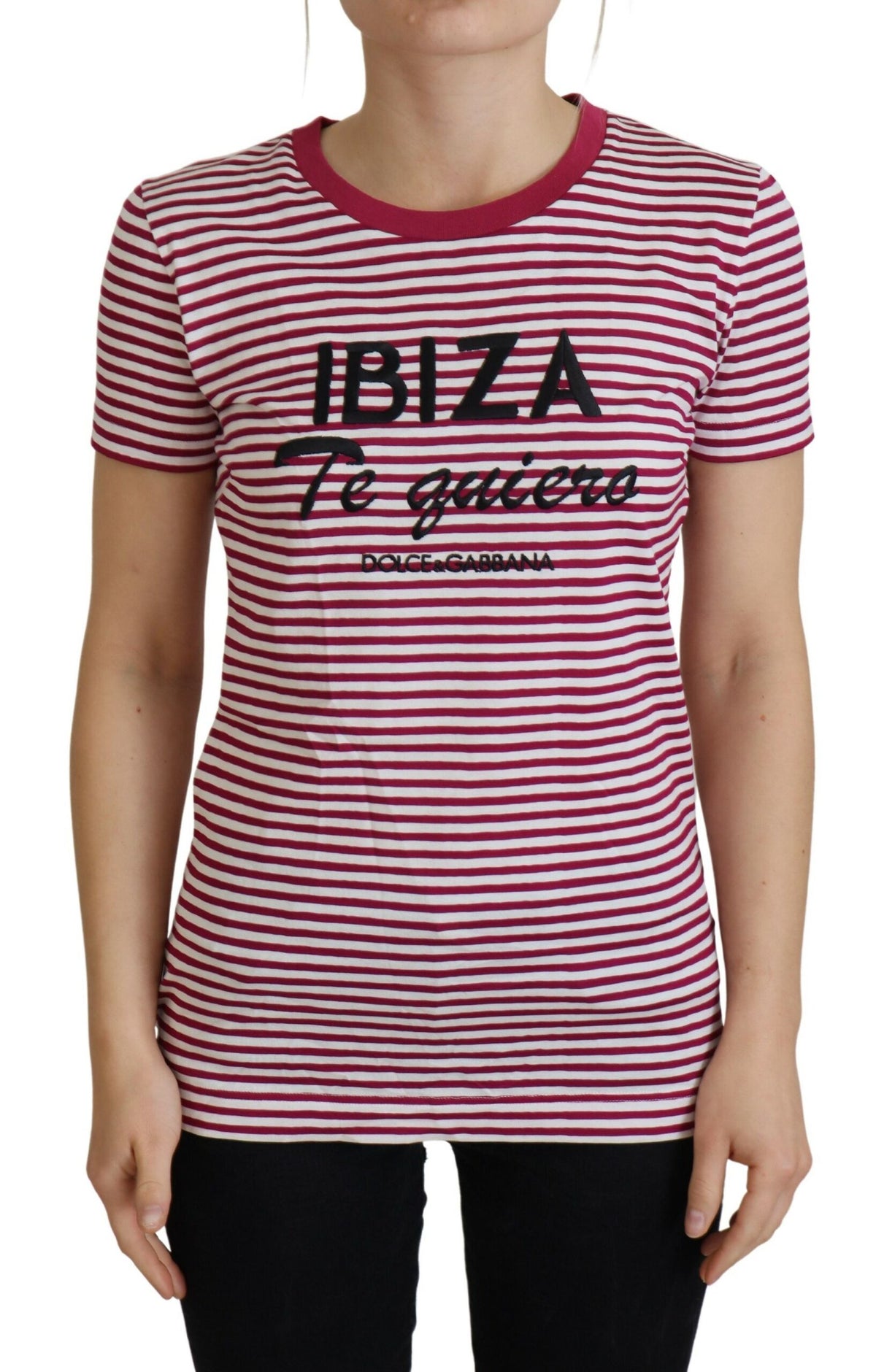 T-shirt ras du cou rayé exclusif Dolce &amp; Gabbana Ibiza