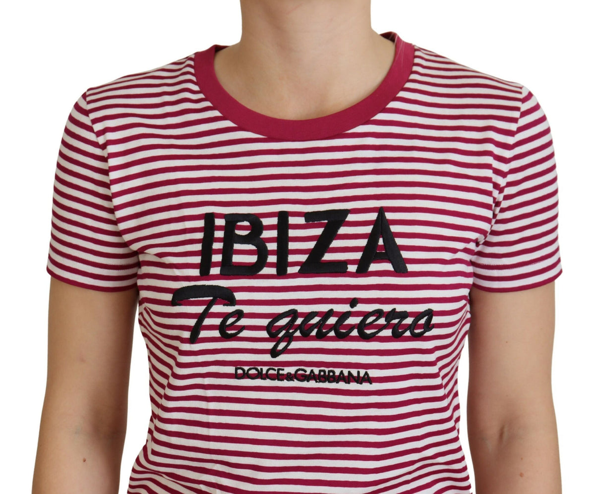 T-shirt ras du cou rayé exclusif Dolce &amp; Gabbana Ibiza