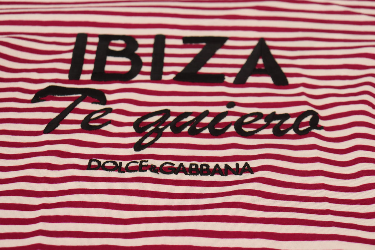 Camiseta de cuello redondo a rayas Ibiza exclusiva de Dolce &amp; Gabbana