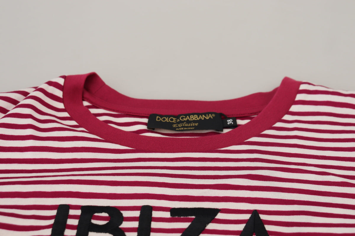 Camiseta de cuello redondo a rayas Ibiza exclusiva de Dolce &amp; Gabbana