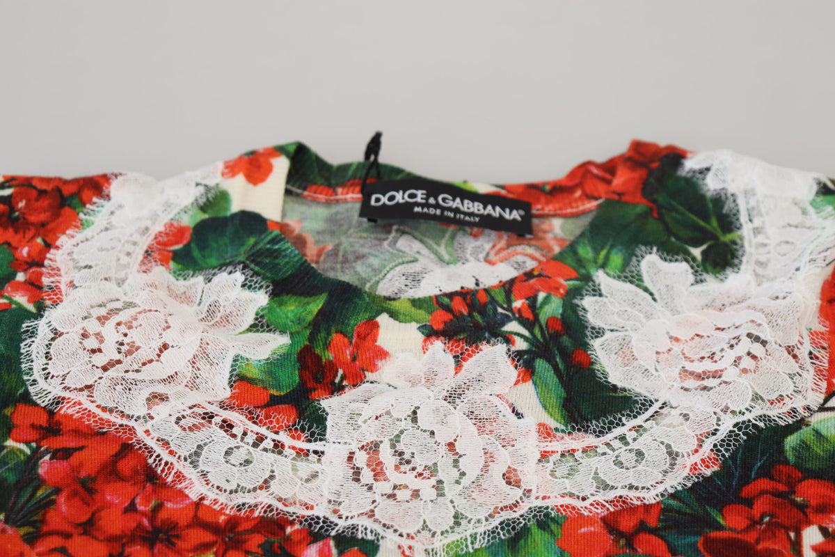 Camiseta sin mangas con estampado floral elegante de Dolce &amp; Gabbana