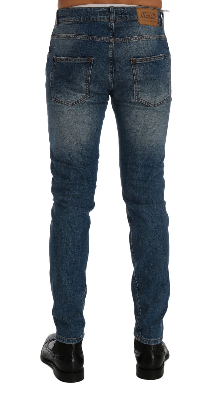 Jean slim bleu coupe slim en denim italien Frankie Morello