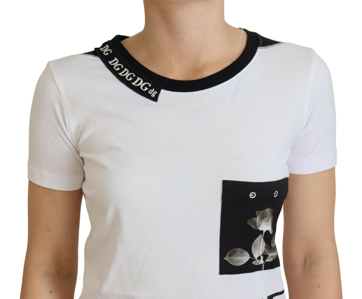 T-shirt en coton monochrome chic « Here and Now » de Dolce &amp; Gabbana