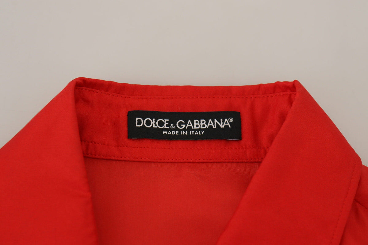 Polo élégant à manches longues et col en soie Dolce &amp; Gabbana