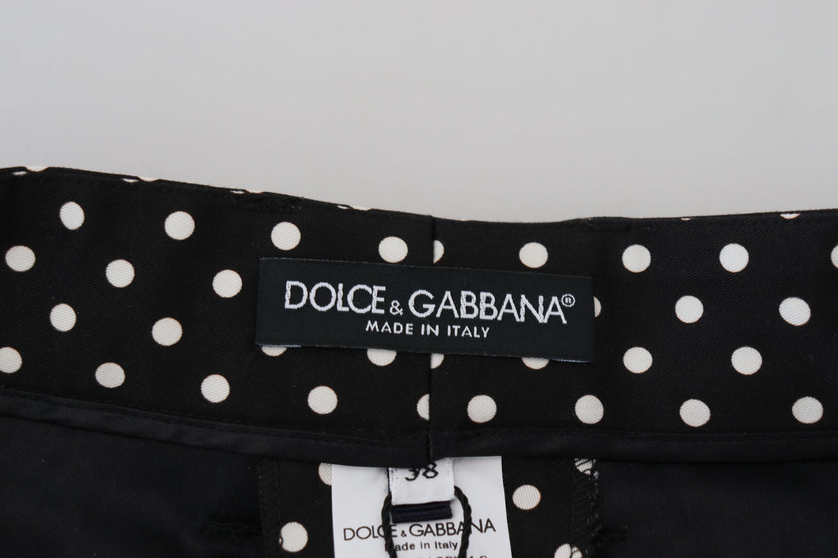 Pantalones elegantes de talle alto con lunares de Dolce &amp; Gabbana