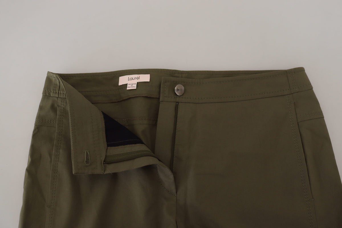 Pantalon fuselé vert élégant LAUREL - Tenue chic au quotidien