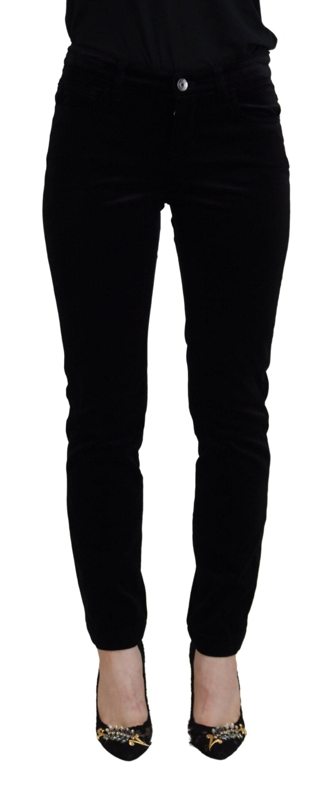 Jean skinny taille moyenne noir chic Dolce &amp; Gabbana