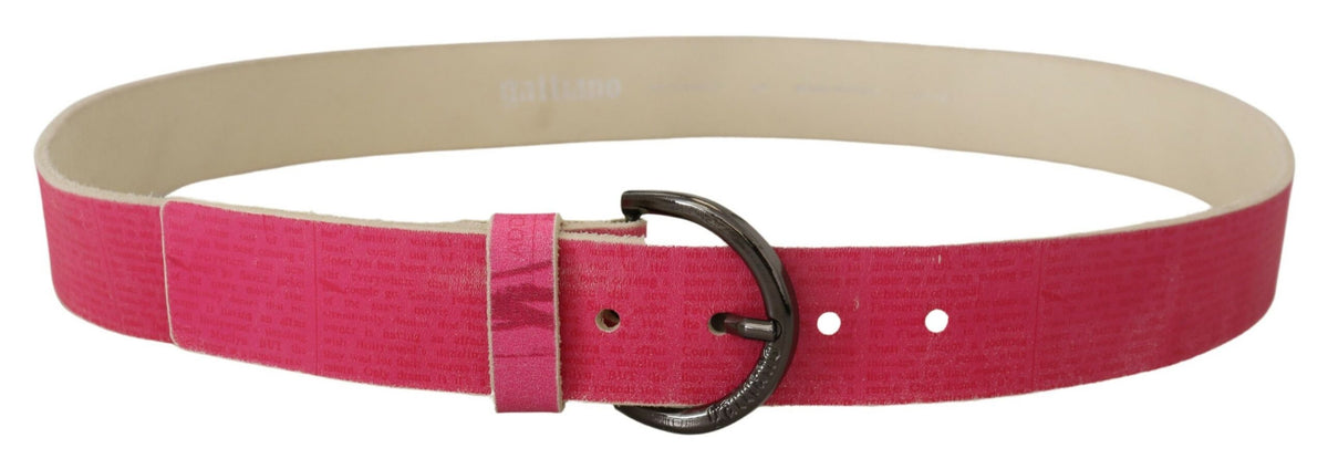 Ceinture élégante en cuir rose de John Galliano