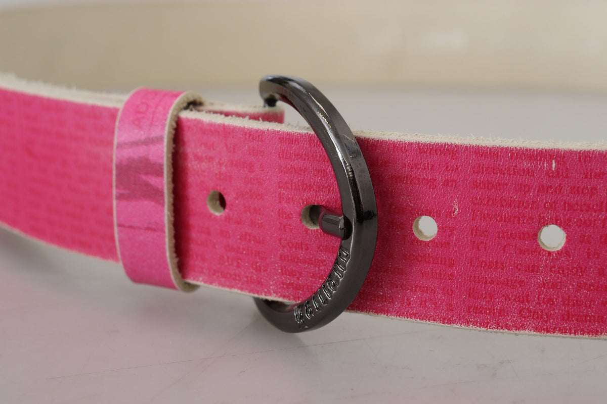 Ceinture élégante en cuir rose de John Galliano