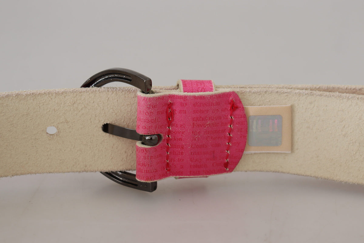 Ceinture élégante en cuir rose de John Galliano