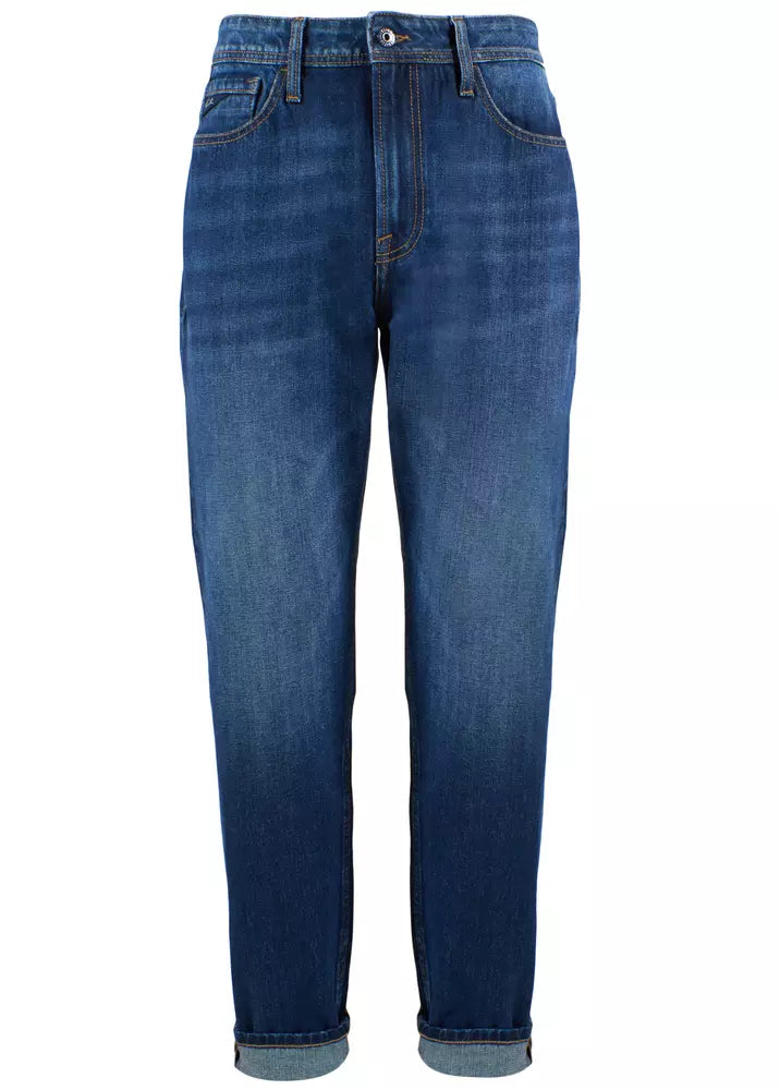 Yes Zee Chic - Vaqueros de algodón azul de corte regular para hombre