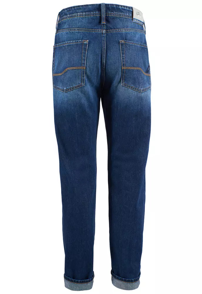 Yes Zee Chic - Vaqueros de algodón azul de corte regular para hombre