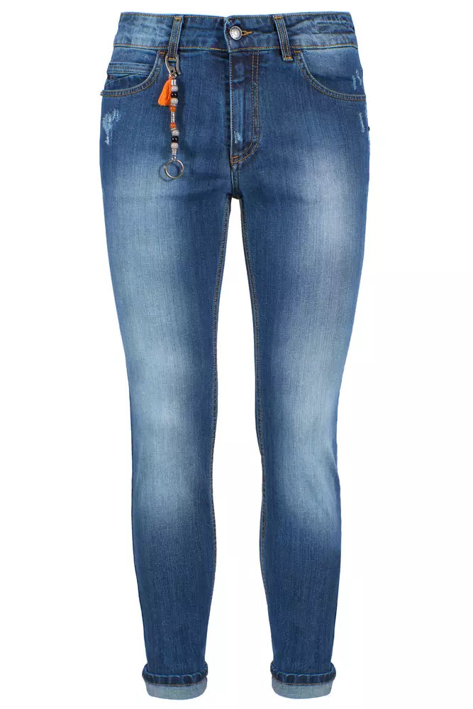 Yes Zee Chic Slim Fit Jeans para hombre: mezclilla azul versátil