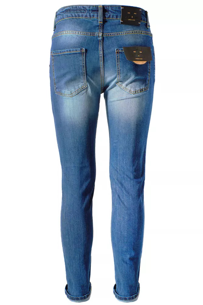 Yes Zee Chic Slim Fit Jeans para hombre: mezclilla azul versátil