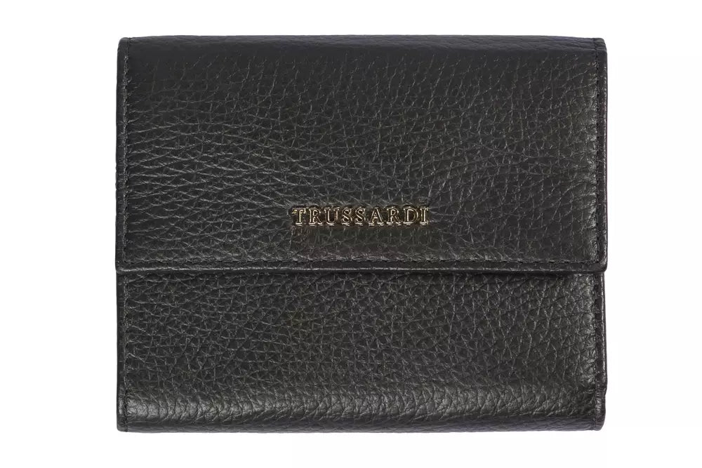 Portefeuille Trussardi Elegant en cuir noir pour femme