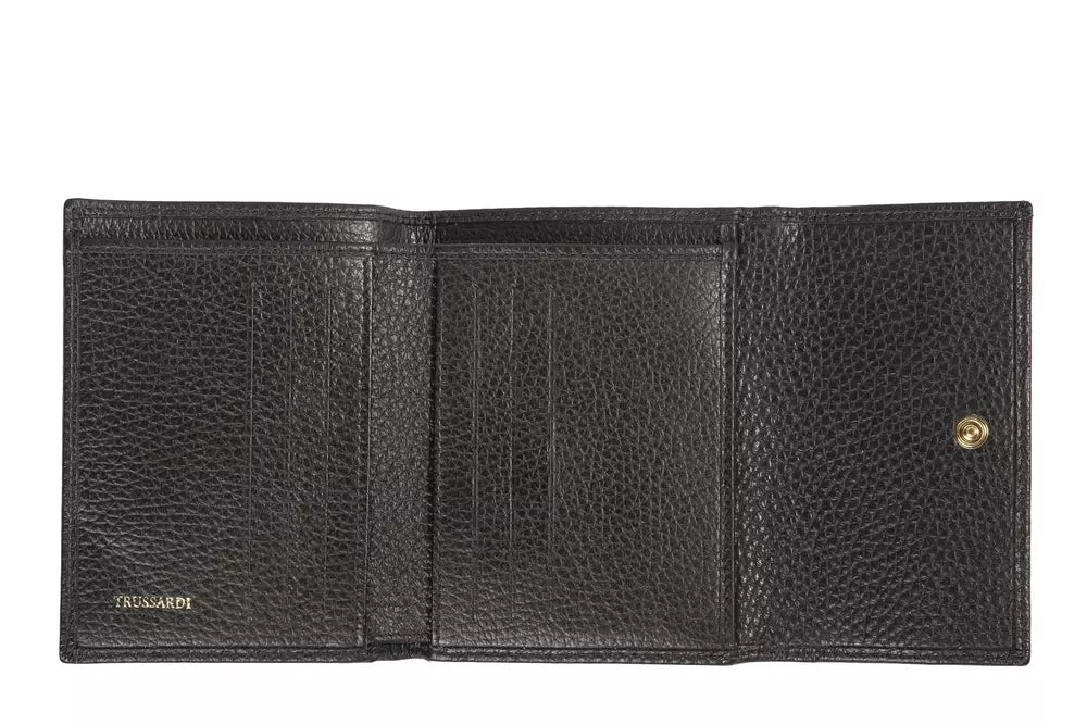 Portefeuille Trussardi Elegant en cuir noir pour femme