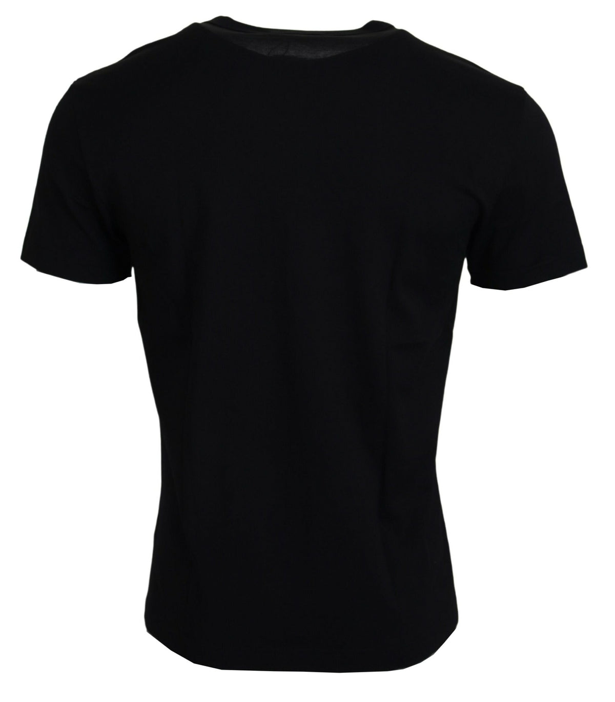 Camiseta elegante de algodón negra Dolce &amp; Gabbana para el hombre moderno