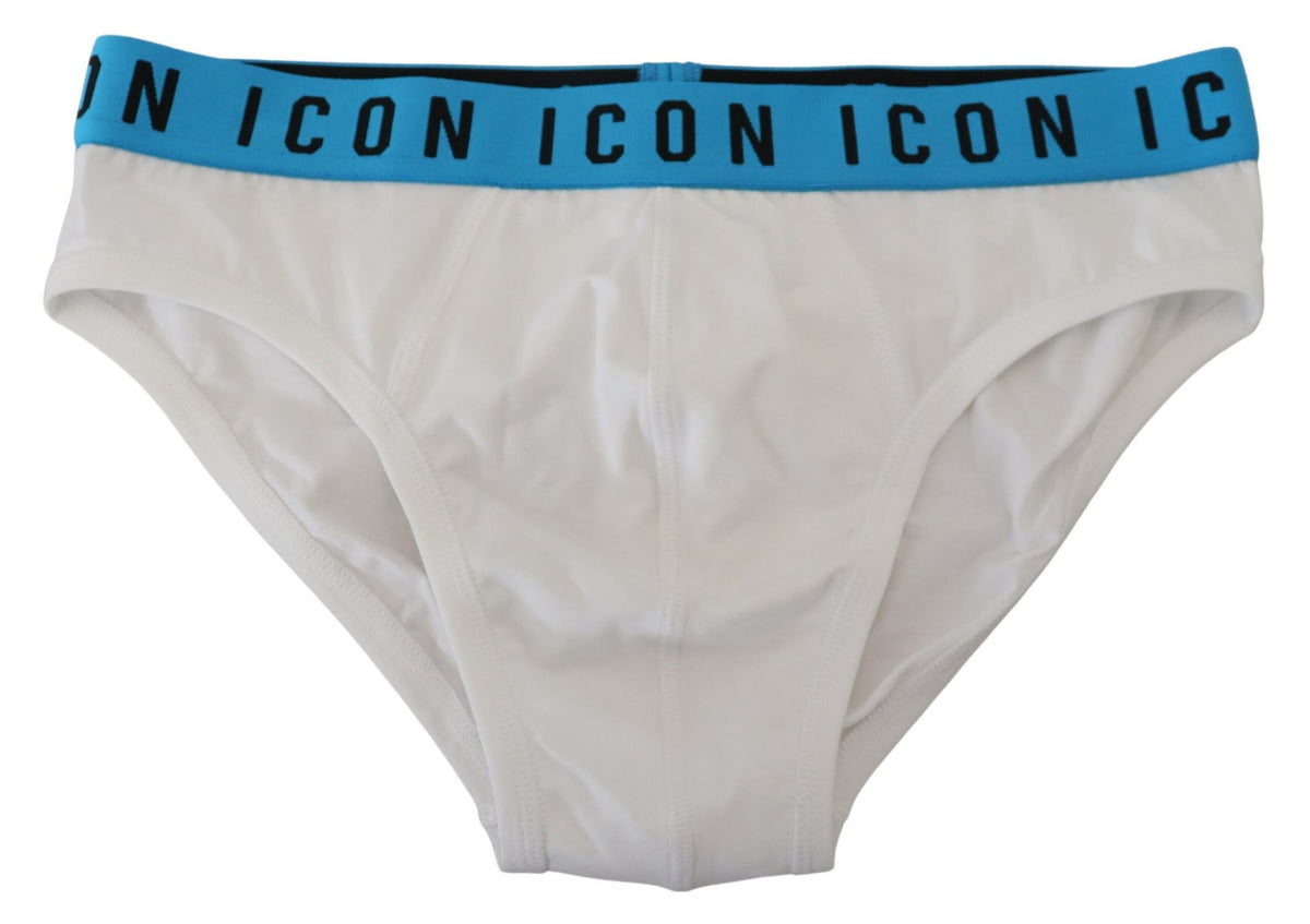 Slip élégant en coton stretch blanc Dsquared²