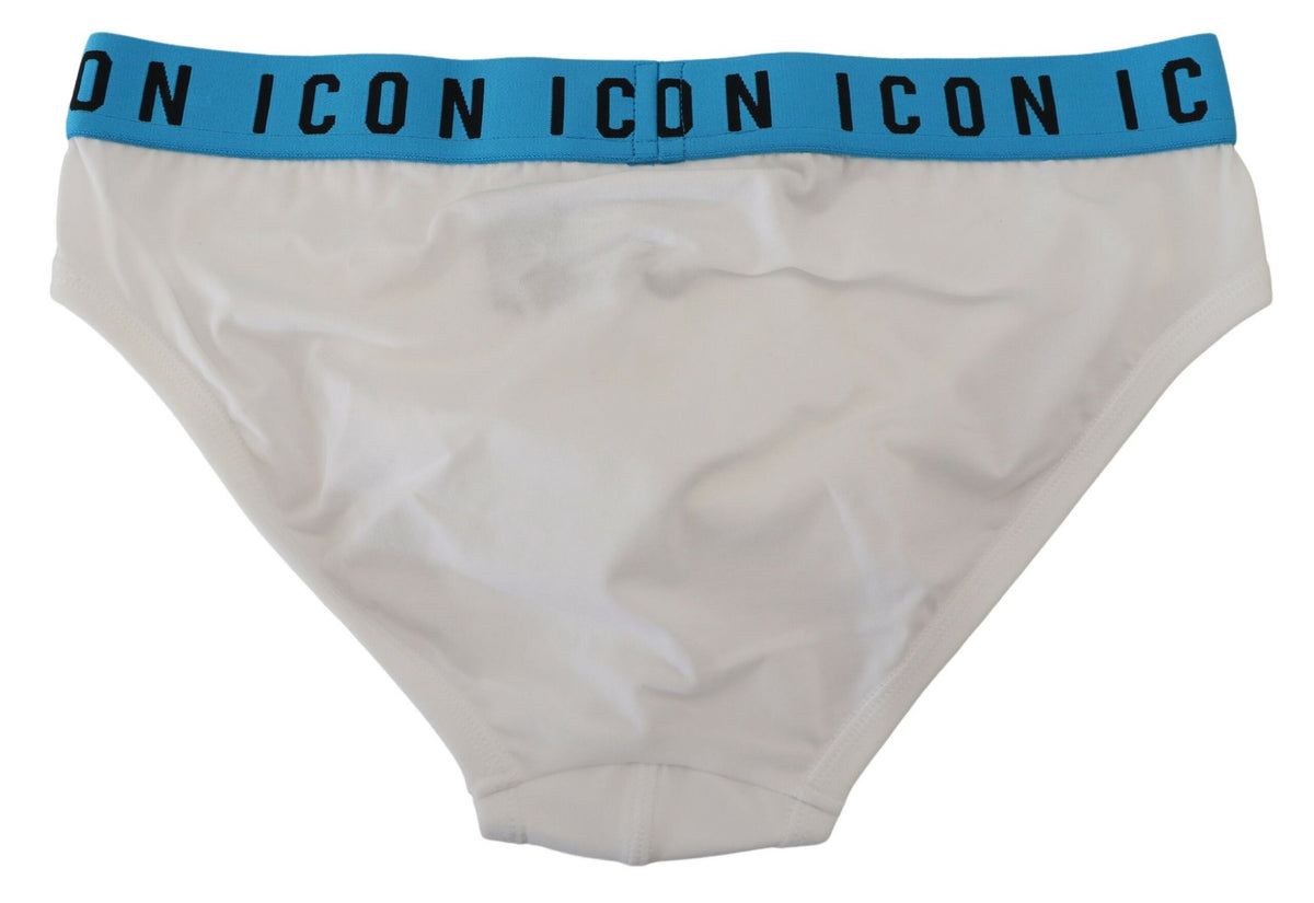 Slip élégant en coton stretch blanc Dsquared²