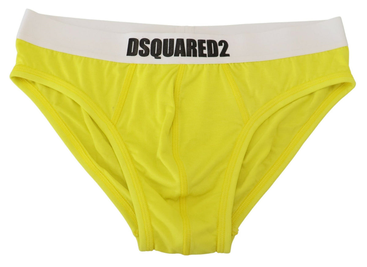 Slip homme extensible en modal jaune chic Dsquared²