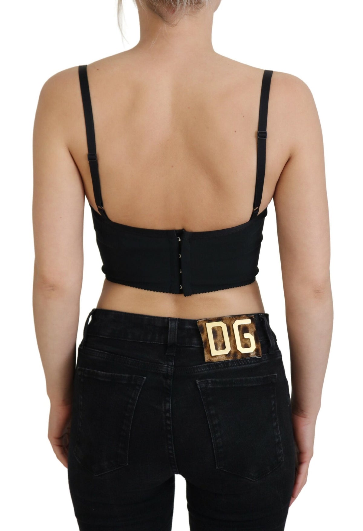 Haut corset bustier imprimé léopard Dolce &amp; Gabbana