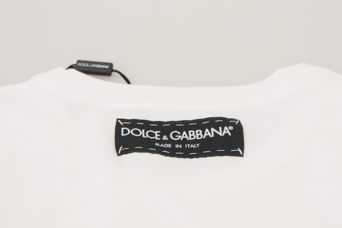 T-shirt en coton à imprimés emblématiques Dolce &amp; Gabbana