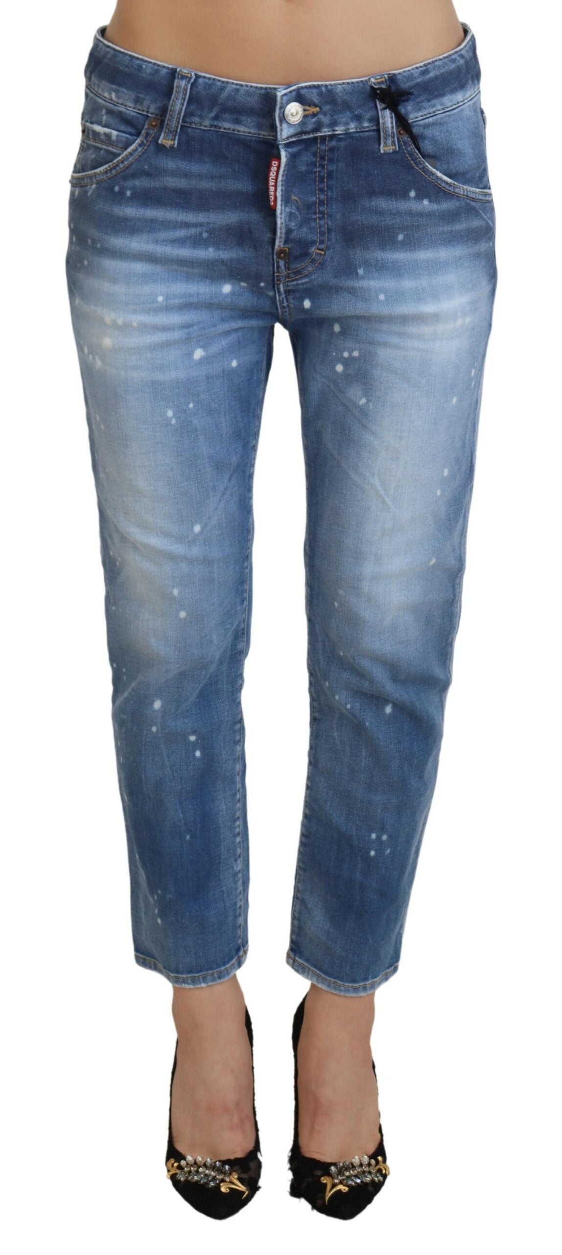 Dsquared² Chic Cropped Blue Denim: mejora tu look informal