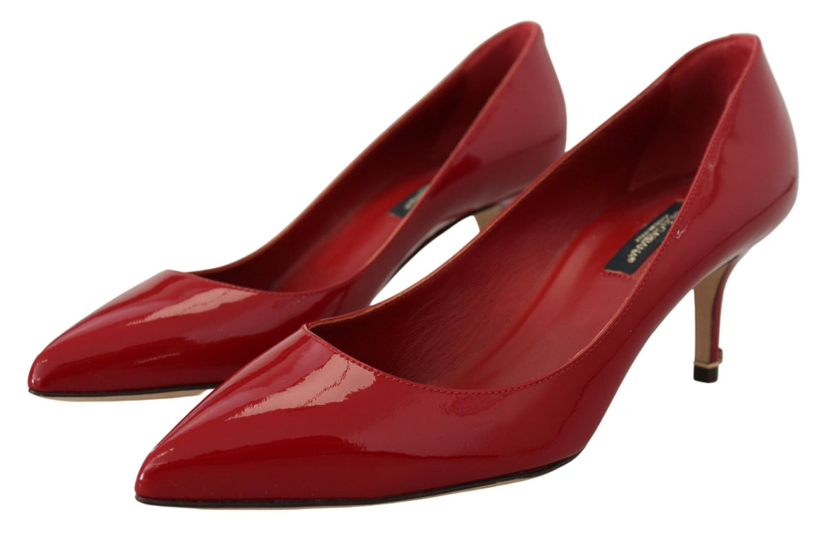 Escarpins exquis en cuir verni rouge Dolce &amp; Gabbana